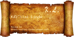 Kállai Linda névjegykártya